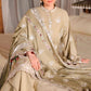 MUTED SAGE-3PC SATIN EMBROIDERED SUIT