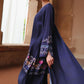 INDIGO LOOM-3PC SATIN PRINTED SUIT
