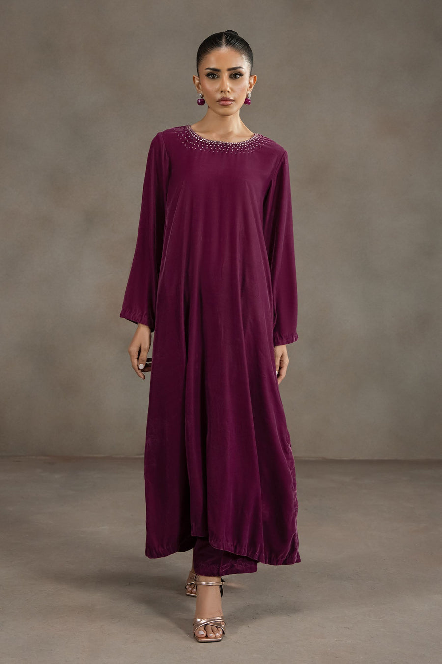 DUSTY PLUM-2PC (SHIRT & TROUSER)