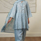 SERENE BLUE-3 PIECE PRINTED LAWN SUIT