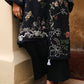 VELVET ONYX-3PC SATIN PRINTED SUIT