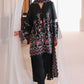 MIDNIGHT FLORA-3PC SATIN EMBROIDERED SUIT