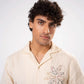 TEXTURED EMBORIDERED SAFARI SHIRT