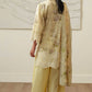 OCHRE CHARM-3 PIECE PRINTED LAWN SUIT