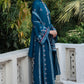 BLUE CARNATION-3PC EMBROIDERED SUIT