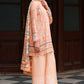 CARMINE GLOW-3PC SATIN PRINTED SUIT