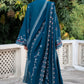 BLUE CARNATION-3PC EMBROIDERED SUIT