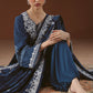 MISTED TEAL-3PC LINEN PRINTED SUIT