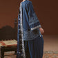 MISTED TEAL-3PC LINEN PRINTED SUIT