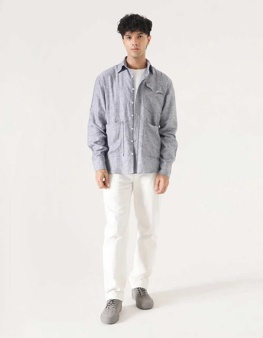 TRIPLE POCKET BUTTON DOWN SHIRT
