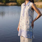 SHADOW TEAL-2 PIECE PRINTED LAWN SUIT