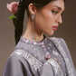 VIOLET HAZE-3PC LINEN EMBROIDERED SUIT