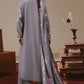 VIOLET HAZE-3PC LINEN EMBROIDERED SUIT