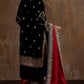 Unstitched Printed 3 Piece Velvet Suit