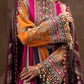 Unstitched Printed 3 Piece Oat Silk Suit