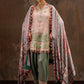 Unstitched Printed 3 Piece Raw Silk & Net Suit