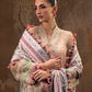 Unstitched Printed 3 Piece Raw Silk & Net Suit