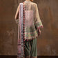 Unstitched Printed 3 Piece Raw Silk & Net Suit