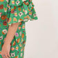 GIRLS GREEN KHADDAR JUMPSUIT