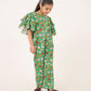 GIRLS GREEN KHADDAR JUMPSUIT