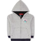 Girls Grey Graphic Fleece Hoodie