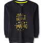 Girl Black Terry Sweatshirt