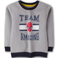Boys Grey Graphic Fleece Sweatshirt