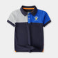 Boys' Navy Colorblock Polo Shirt