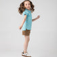 Girls' Heart Printed Polo Shirt