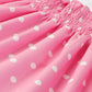 Pink Polka Smocked Cotton Dress