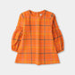 Orange Plaid Flannel Top