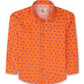 Orange Starburst Casual Shirt
