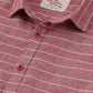 Boys Red Striped Chambrey Shirt