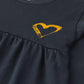 Navy Heart Printed Top