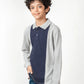 Classic Grey-Navy Blocked Polo