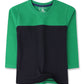 Green and Navy Colorblock Tee