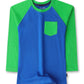 Blue & Green Raglan T-Shirt
