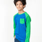 Blue & Green Raglan T-Shirt
