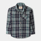 Boys Navy Classic Plaid Shirt