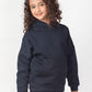 Girls Solid Navy Fleece Hoodie