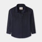 Classic Navy Chambray Button-Up Shirt
