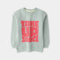 Girls Green Graphic Fleece Sweatshirt