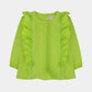 Green Cotton Frill Top