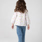 White Lace Gathered Top