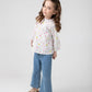 White Lace Gathered Top
