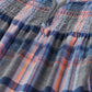 Blue Flannel Smocked Top