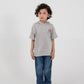 Boys Grey Relaxed Hooded T-shirt