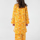 Yellow Floral Printed Kurta Set - 2pc