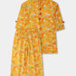 Yellow Floral Printed Kurta Set - 2pc