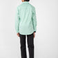 Boys Solid Green Chambrey Shirt